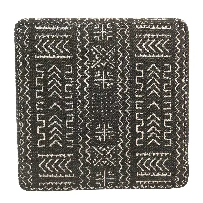 Pouffe de rangement carré avec couvercle amovible Onyx - HomePop : Rembourré, Forme rectangulaire