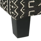 Pouffe de rangement carré avec couvercle amovible Onyx - HomePop : Rembourré, Forme rectangulaire