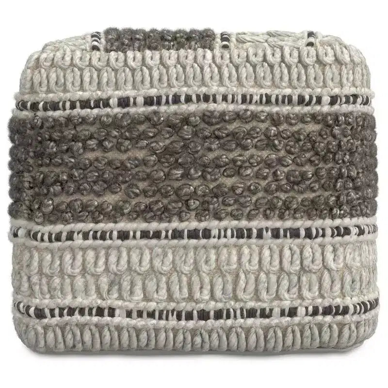 Pouf carré Heyfield, brun terre – WyndenHall