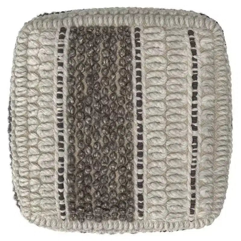 Pouf carré Heyfield, brun terre – WyndenHall
