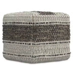 Pouf carré Heyfield, brun terre – WyndenHall
