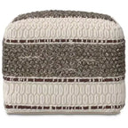 Pouf carré Heyfield, brun terre – WyndenHall