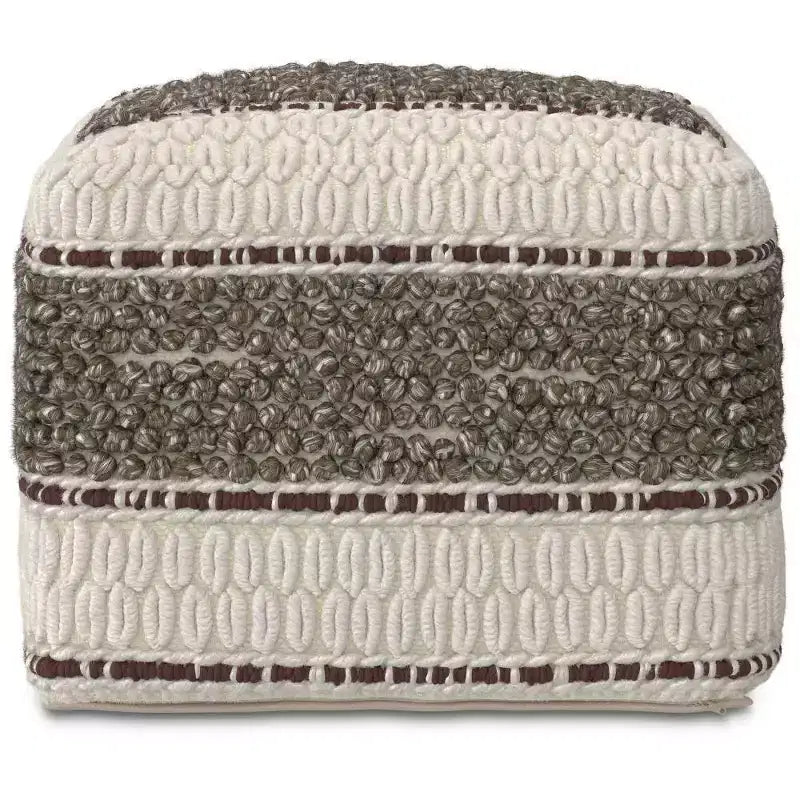 Pouf carré Heyfield, brun terre – WyndenHall