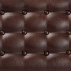 Walsh Ottoman en similicuir et bois marron foncé/noyer – Baxton Studio : Banc rectangulaire élégant, revêtement en polyester