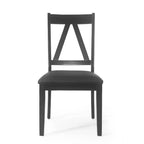 Lot de 2 chaises de salle à manger en bois rembourrées Fairgreens Farmhouse noires - Christopher Knight Home : Style rustique, hévéa