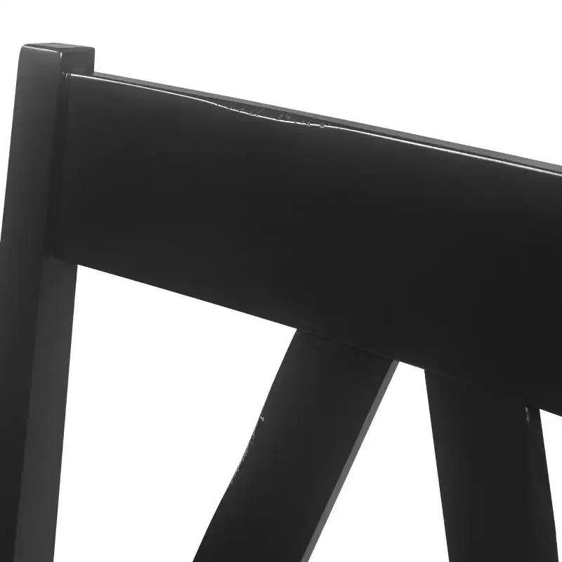 Lot de 2 chaises de salle à manger en bois rembourrées Fairgreens Farmhouse noires - Christopher Knight Home : Style rustique, hévéa