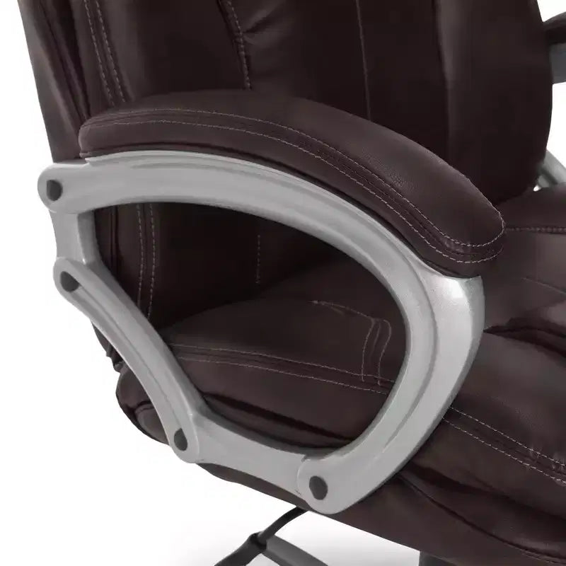 Chaise de bureau Serta Executive Big&Tall : Faux cuir Puresoft, Châtaigne rôtie, Capacité de 158 kg