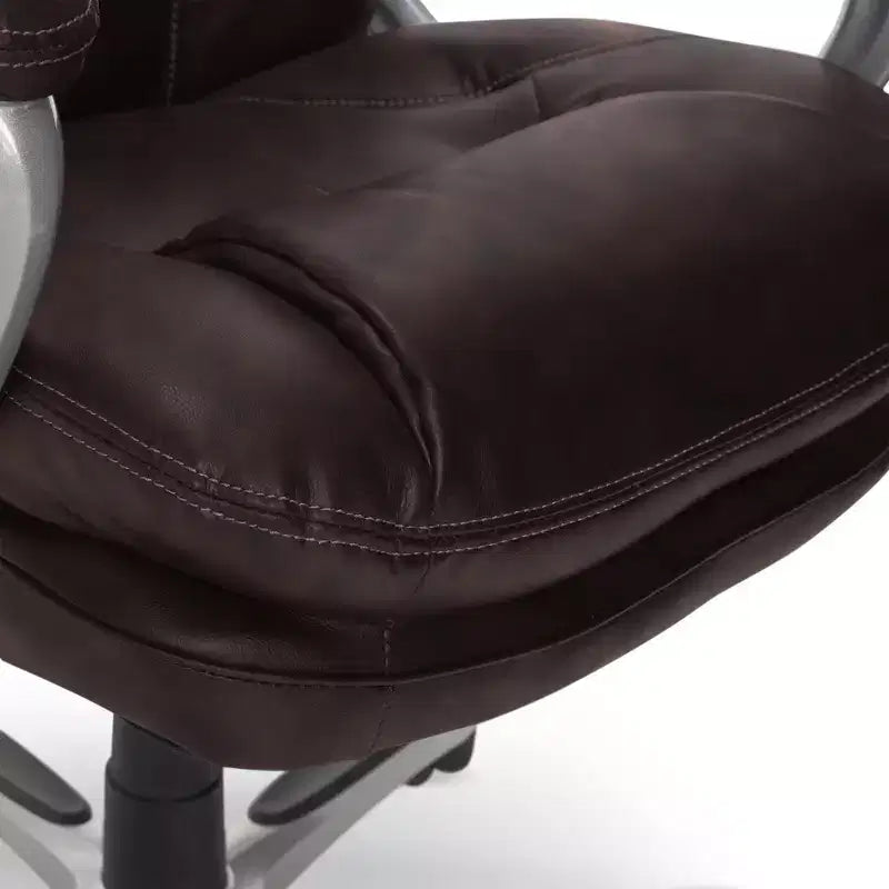 Chaise de bureau Serta Executive Big&Tall : Faux cuir Puresoft, Châtaigne rôtie, Capacité de 158 kg