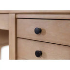 Bureau Martin Furniture en bois moderne demi-piédestal collection Laurel marron clair : poste de travail de direction avec tiroir universel
