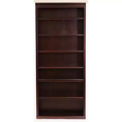 84" Huntington Club Wood Bookcase Cherry - Martin Furniture: Vertical, 7-Shelf, No Assembly