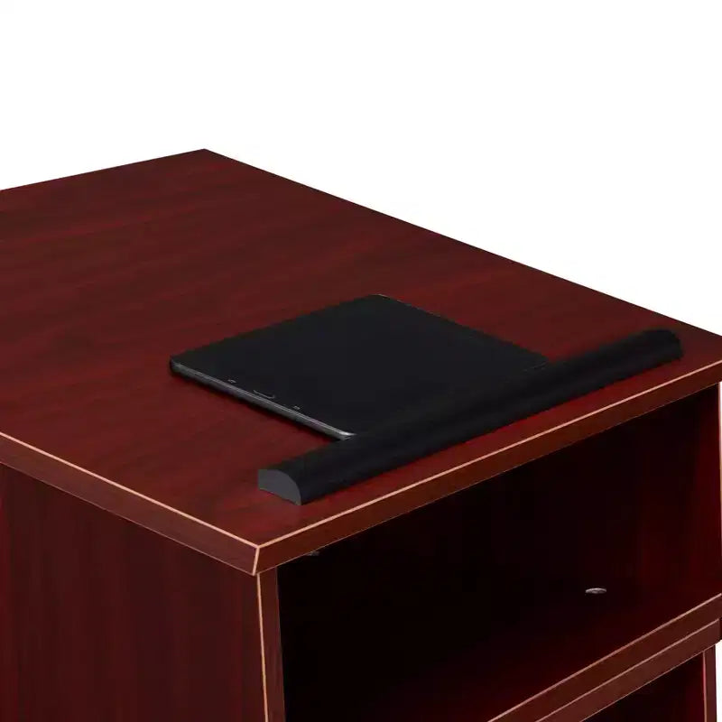 Pupitre de table pour conférences en acajou – Hampden Furnishings : Design moderne, panneaux de particules avec surface laminée