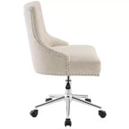 Chaise de bureau pivotante en tissu rembourrée Regent Beige - Modway : Sans accoudoirs, Hauteur réglable, Dossier rembourré