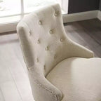 Chaise de bureau pivotante en tissu rembourrée Regent Beige - Modway : Sans accoudoirs, Hauteur réglable, Dossier rembourré