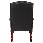Fauteuil visiteur traditionnel à dossier haut noir - Boss Office Products