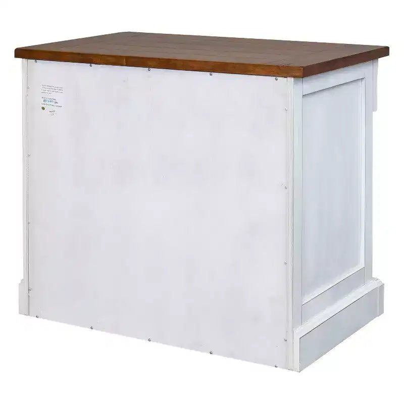 Durham Classeur Blanc - Martin Furniture : Rangement latéral en bois, 3 tiroirs, Aucun assemblage requis
