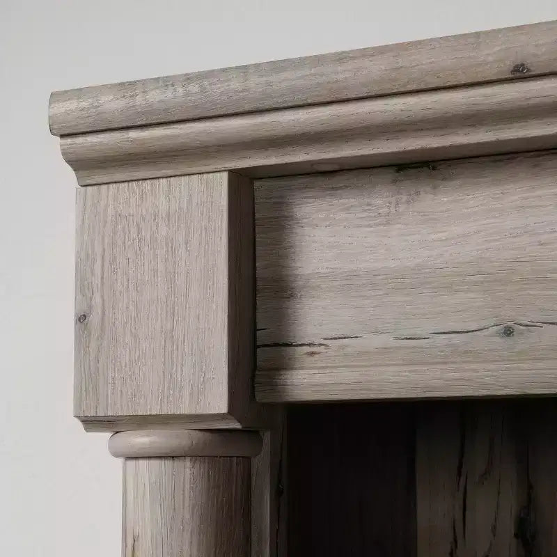 Bibliothèque Palladia de 72 po avec portes Chêne fendu - Sauder : Rangement réglable, panneau arrière fermé
