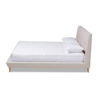 Lit plateforme King Naya beige - Baxton Studio
