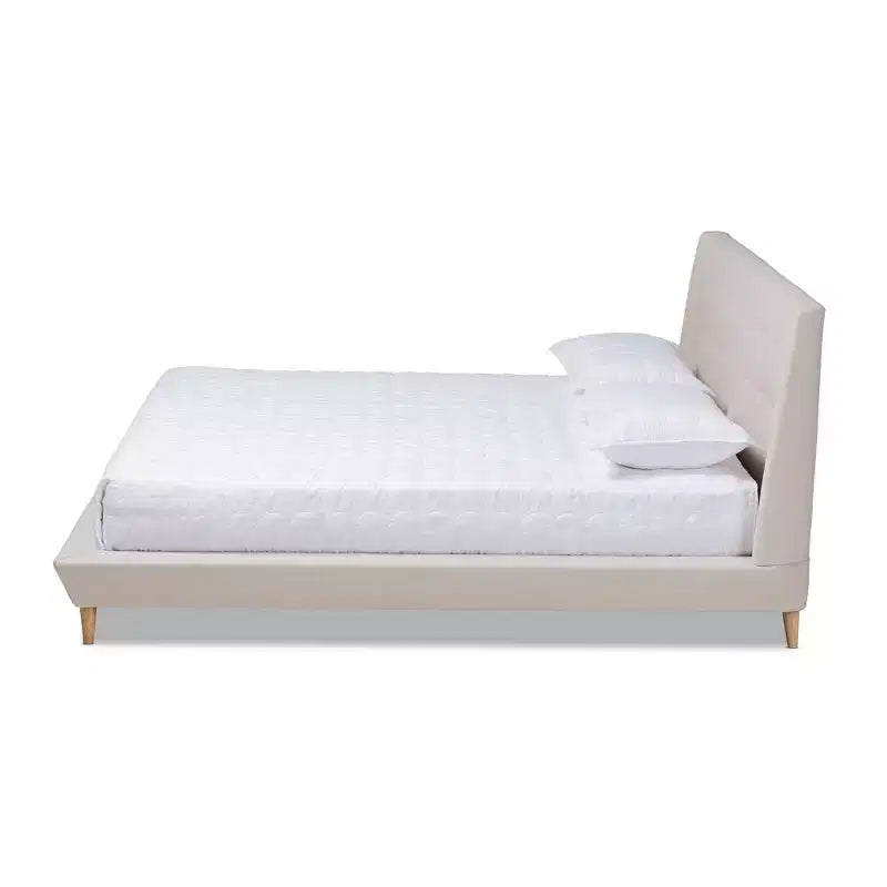 Lit plateforme King Naya beige - Baxton Studio