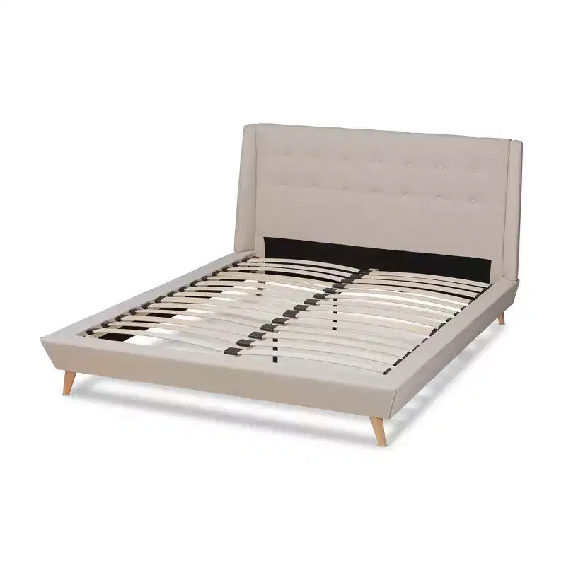 Lit plateforme King Naya beige - Baxton Studio