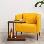 Table d'appoint Monroe avec tiroir dissimulé : Rangement sécurisé, étagère latérale - Flora Home