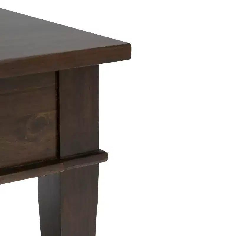 Table basse WyndenHall en bois massif de 112 cm avec tiroir, finition laquée