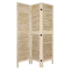 5 1/2ft 3 Panel Tall Classic Venetian Room Divider White - Oriental Furniture: Hardwood, No Assembly Required
