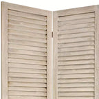 Paravent Vénitien Classique à 3 Panneaux Grand Modèle 1,68 m Blanc - Meubles Orientaux : Bois Dur, Aucun Assemblage Requis