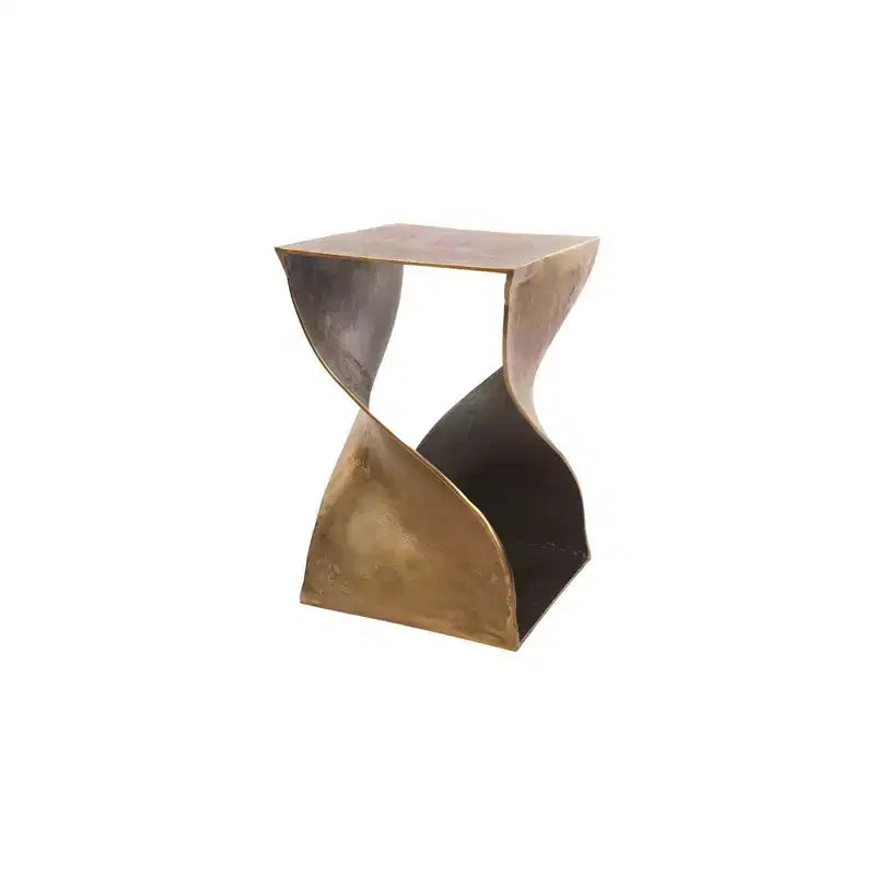 Table d'appoint Rockdale marron - Alder Bay : forme irrégulière moderne, piètement en métal, aucun assemblage requis