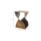Table d'appoint Rockdale marron - Alder Bay : forme irrégulière moderne, piètement en métal, aucun assemblage requis