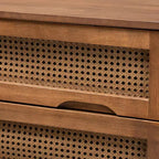 Coffre en rotin synthétique : Rangement 4 tiroirs pour chambre à coucher