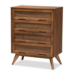 Coffre en rotin synthétique : Rangement 4 tiroirs pour chambre à coucher