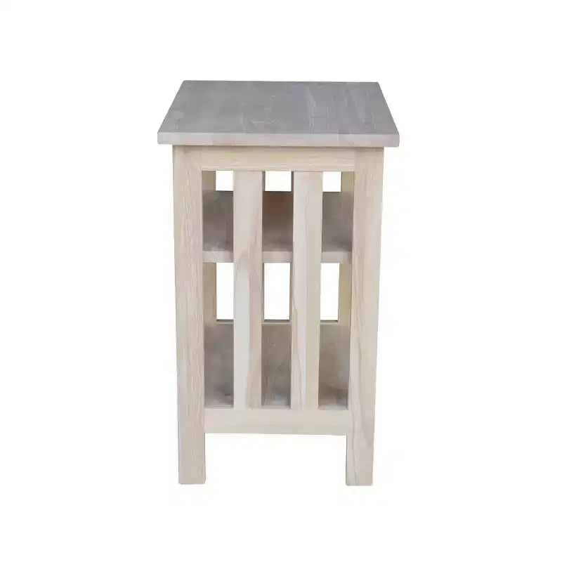 Meuble d'imprimante inachevé International Concepts Mission : Meuble de bureau en bois dur, chariot de 61 cm de haut