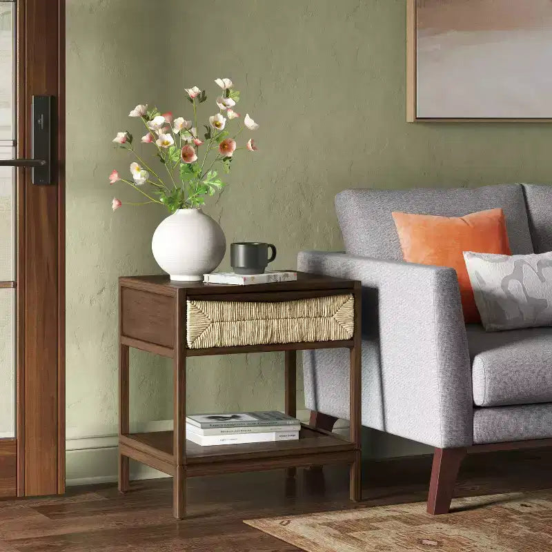 Table d'appoint Withania - Threshold™ : Bois composite, meuble de rangement décoratif avec tiroir