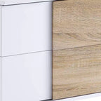 Acme Furniture Verux Table d'appoint 22 po Blanc laqué : Rectangulaire moderne avec pieds fuselés et tiroir de rangement