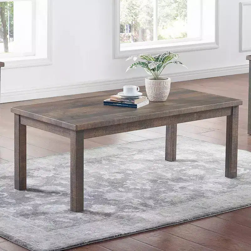 Ensemble table basse et 2 tables d'appoint Brunsin blanc antique - miBasics