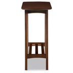 Sacramento - Table console de style scandinave moderne du milieu du siècle - Noyer foncé - Baxton Studio : Bois d'hévéa avec étagère ouverte