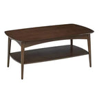 Table basse Copenhagen en noyer - OSP Home Furnishings : Moderne du milieu du siècle, Rangement, Pieds fuselés, Composite de bois, Salon