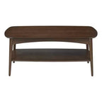 Table basse Copenhagen en noyer - OSP Home Furnishings : Moderne du milieu du siècle, Rangement, Pieds fuselés, Composite de bois, Salon
