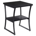 X Calibur End Table Espresso/Slate Gray - Breighton Home: Durable Frame, Bottom Shelf, Modern Design