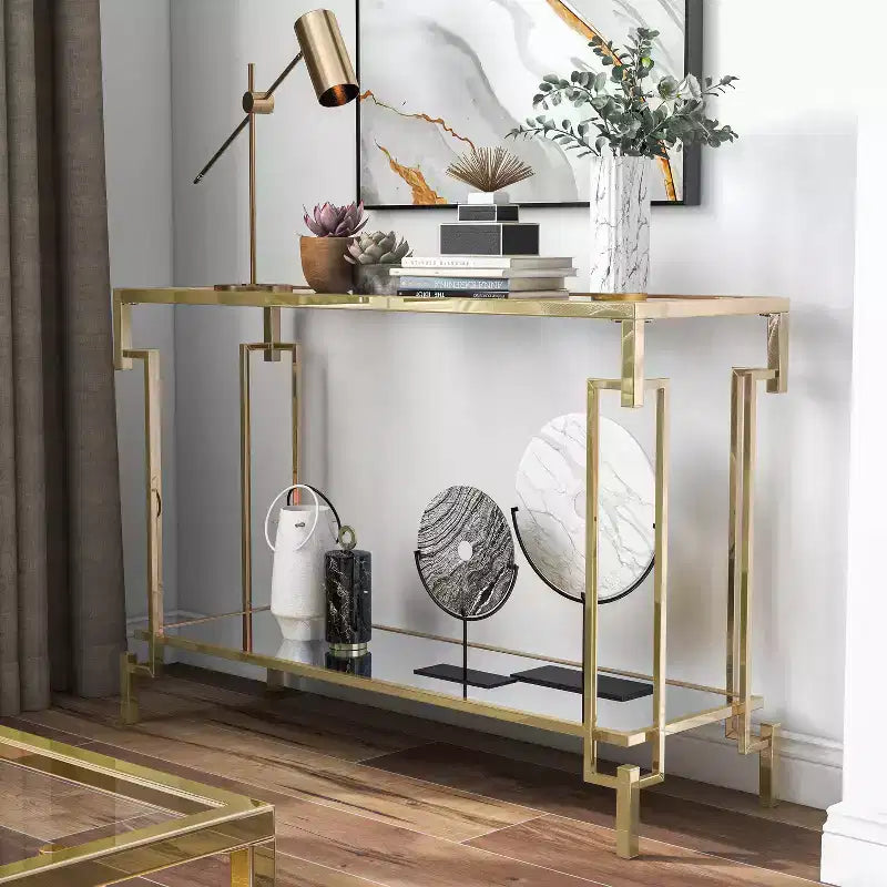 Ensemble de 3 tables basses contemporaines Costa Mesa Champagne - miBasics