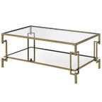 Ensemble de 3 tables basses contemporaines Costa Mesa Champagne - miBasics