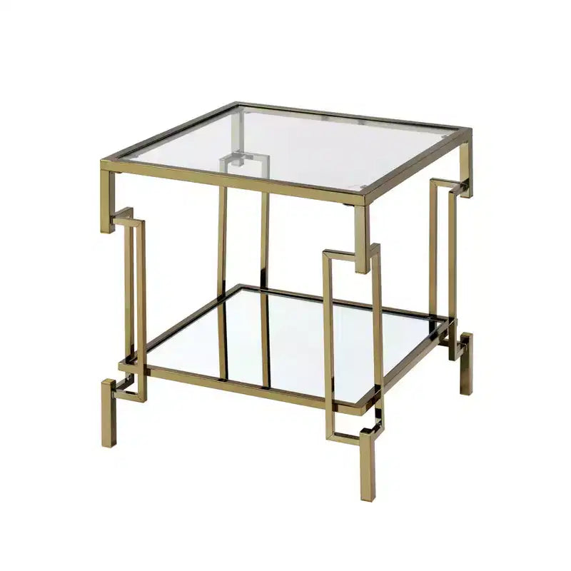 Ensemble de 3 tables basses contemporaines Costa Mesa Champagne - miBasics