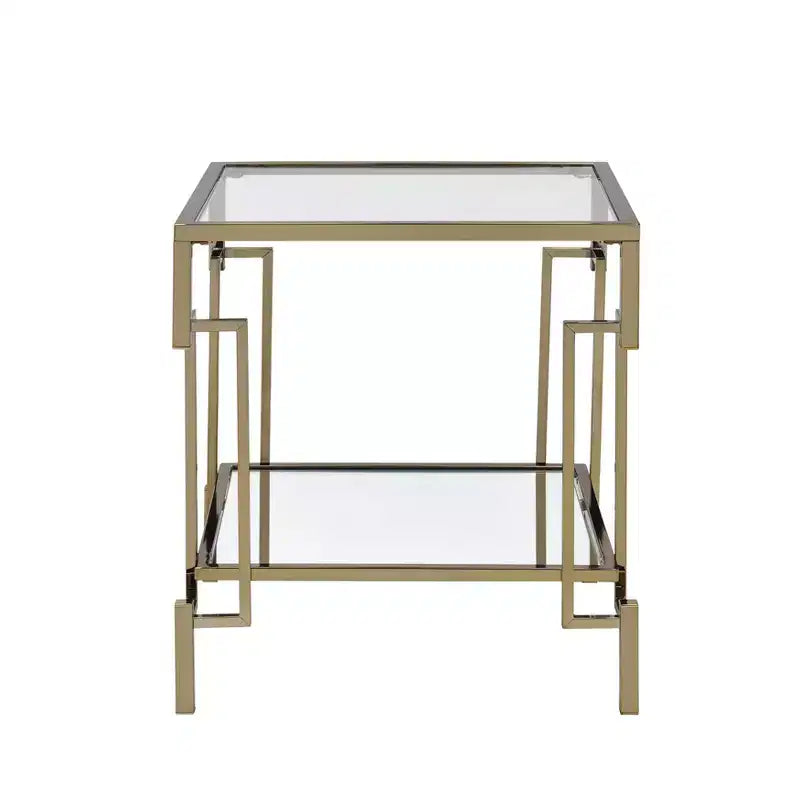 Ensemble de 3 tables basses contemporaines Costa Mesa Champagne - miBasics