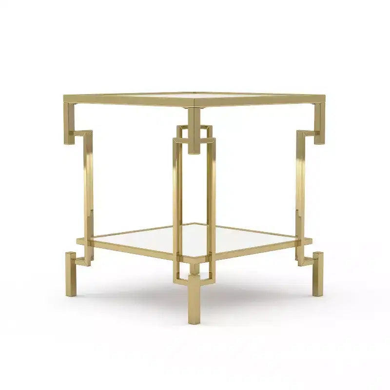 Ensemble de 3 tables basses contemporaines Costa Mesa Champagne - miBasics