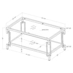 Ensemble de 3 tables basses contemporaines Costa Mesa Champagne - miBasics