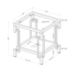 Ensemble de 3 tables basses contemporaines Costa Mesa Champagne - miBasics