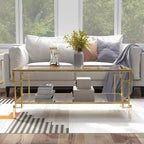 Ensemble de 3 tables basses contemporaines Costa Mesa Champagne - miBasics