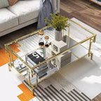 Ensemble de 3 tables basses contemporaines Costa Mesa Champagne - miBasics
