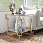 Ensemble de 3 tables basses contemporaines Costa Mesa Champagne - miBasics
