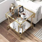 Ensemble de 3 tables basses contemporaines Costa Mesa Champagne - miBasics
